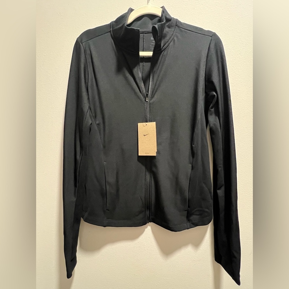 Brand New With Tags-Nike Women's Black Bomber Jacket With Pockets Women’s Medium